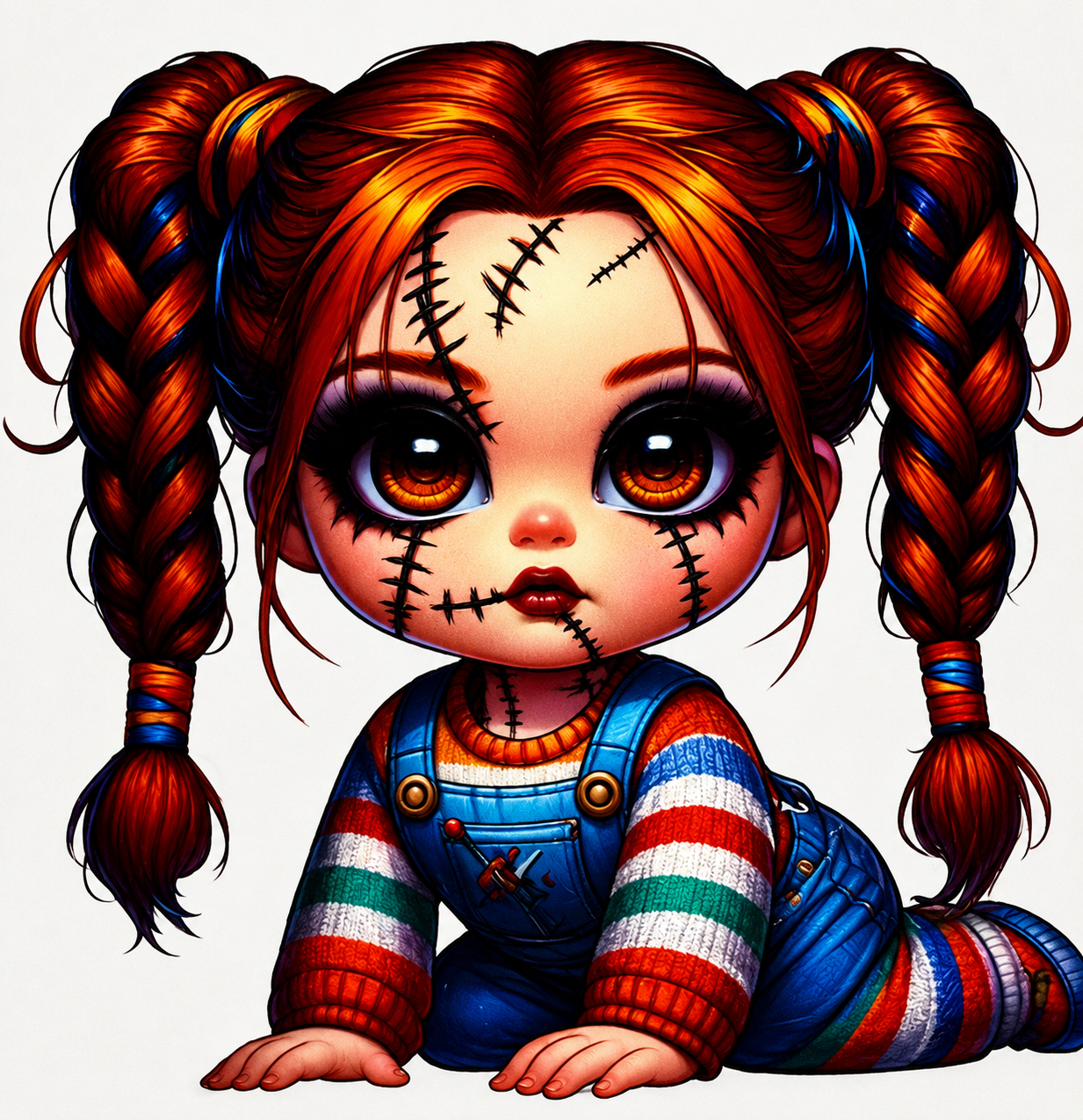 UV DTF Scary Baby Sticker