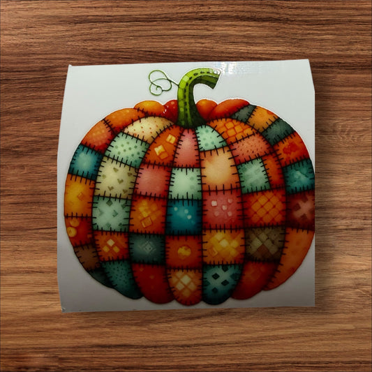 Quilted Pumpkin UV Sticker