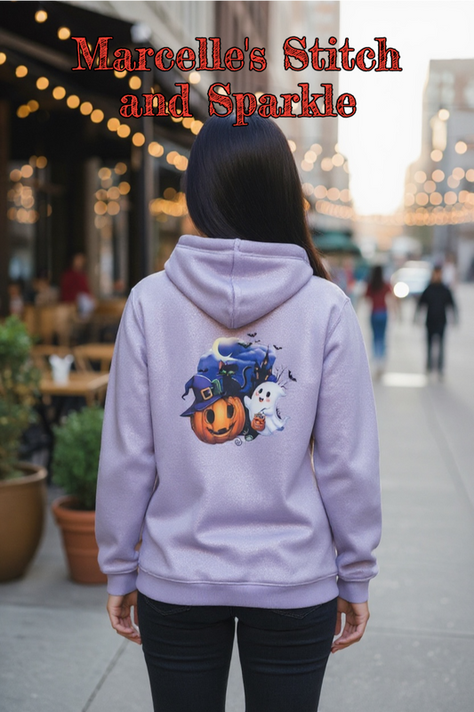 Purple Sparkle Halloween Hoodie